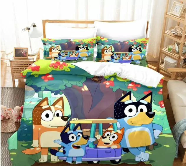 Cartoon Bluey Bedding Set Pattern Kids Quilt Cover Without Filler (Online Order Only)