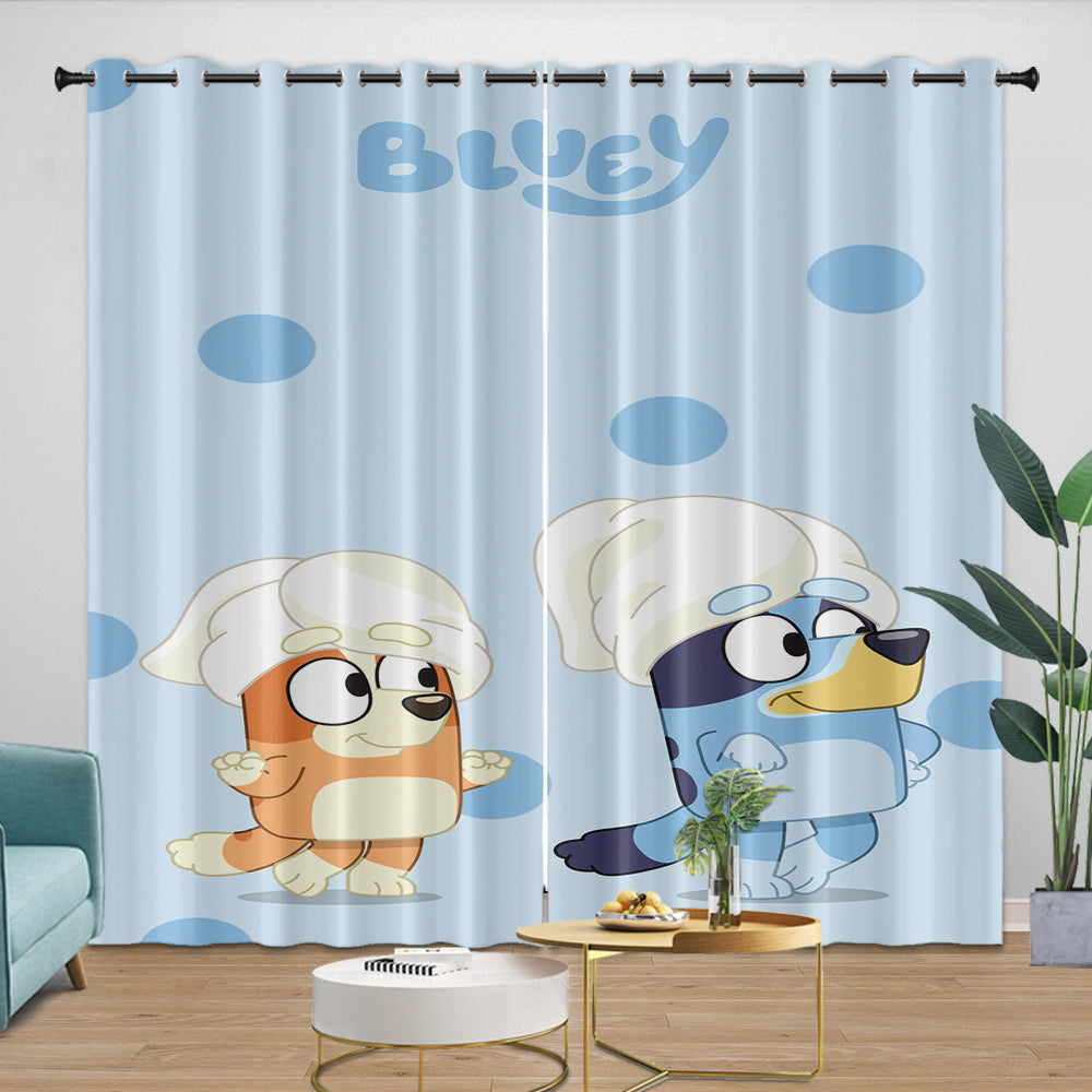 Cartoon Bluey Curtains Pattern Blackout Window Drapes (ONLINE ORDER ONLY)