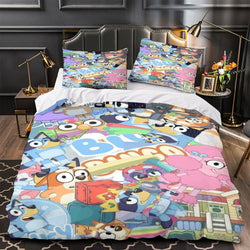 Cartoon Bluey Duvet Cover Pattern Bedding Set Room Decoration (ONLINE ORDER ONLY)