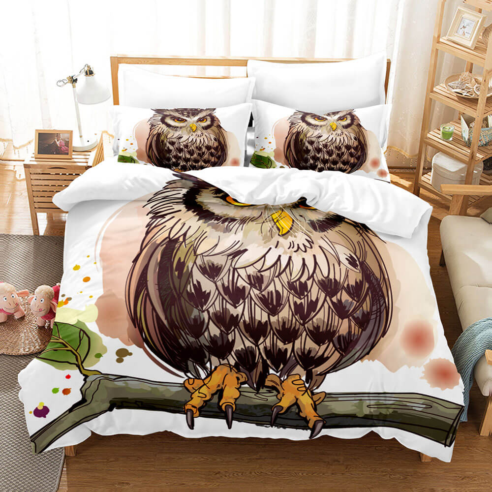 Cartoon Owl Bedding Sets Quilt Cover Without Filler (Online Order Only)