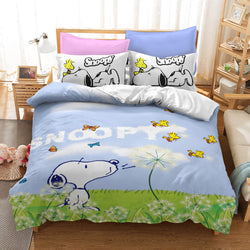 Snoopy Pattern Bedding Set Quilt Duvet Cover Without Filler (Online Order Only)