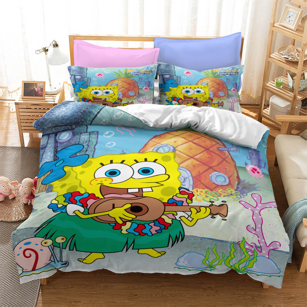 Cartoon SpongeBob SquarePants Bedding Sets Quilt Cover Without Filler (Online Order Only)