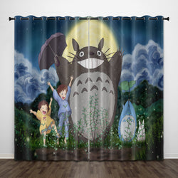 Cartoon Tonari no Totoro Curtains Pattern Blackout Window Drapes (Online Order Only)
