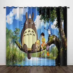 Cartoon Tonari no Totoro Curtains Pattern Blackout Window Drapes (Online Order Only)