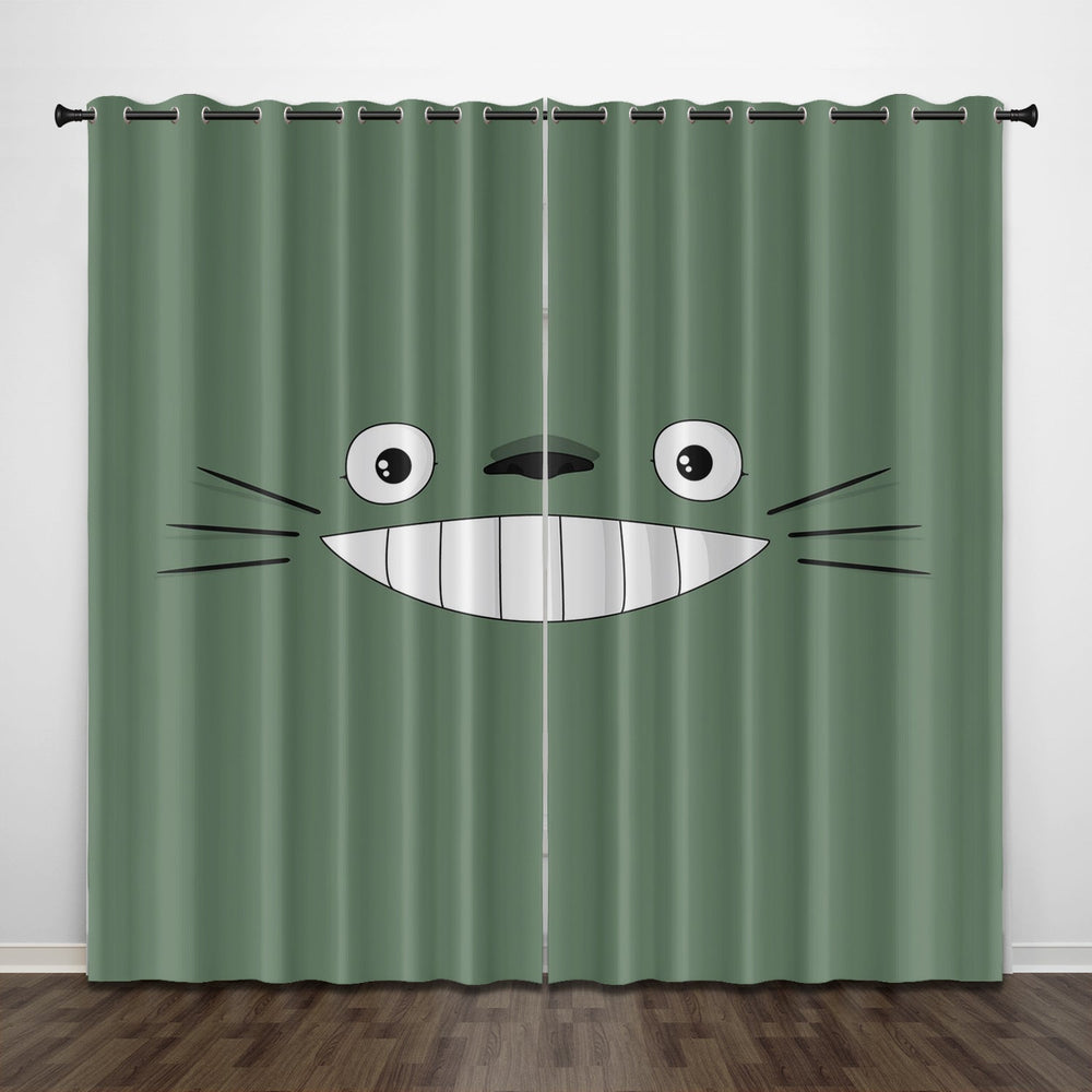 Cartoon Tonari no Totoro Curtains Pattern Blackout Window Drapes (Online Order Only)