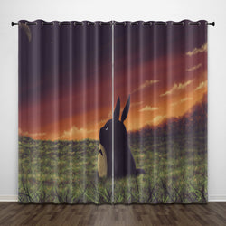 Cartoon Tonari no Totoro Curtains Pattern Blackout Window Drapes (Online Order Only)