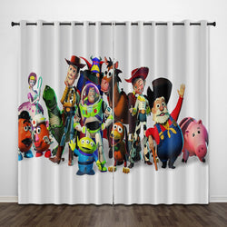 Cartoon Toy Story Curtains Pattern Blackout Window Drapes (Online Order Only)