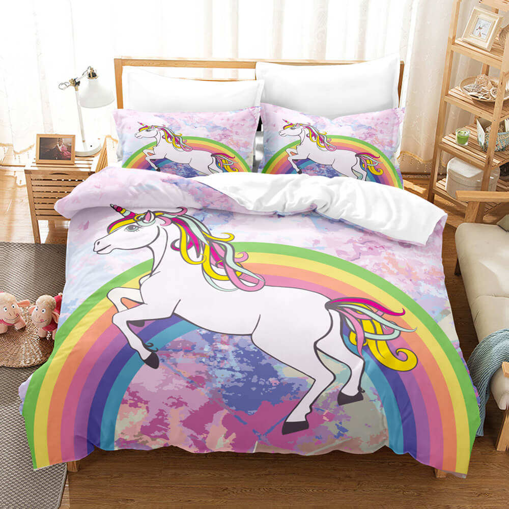 Cartoon Unicorn Bedding Set Quilt Covers Room Decoration (Online Order Only)