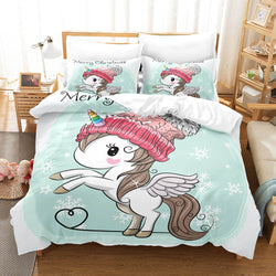 Cartoon Unicorn Bedding Set Quilt Covers Room Decoration (Online Order Only)