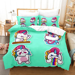 Cartoon Unicorn Bedding Set Quilt Covers Room Decoration (Online Order Only)