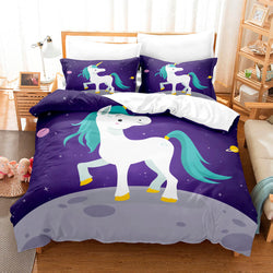 Cartoon Unicorn Bedding Set Quilt Covers Room Decoration (Online Order Only)