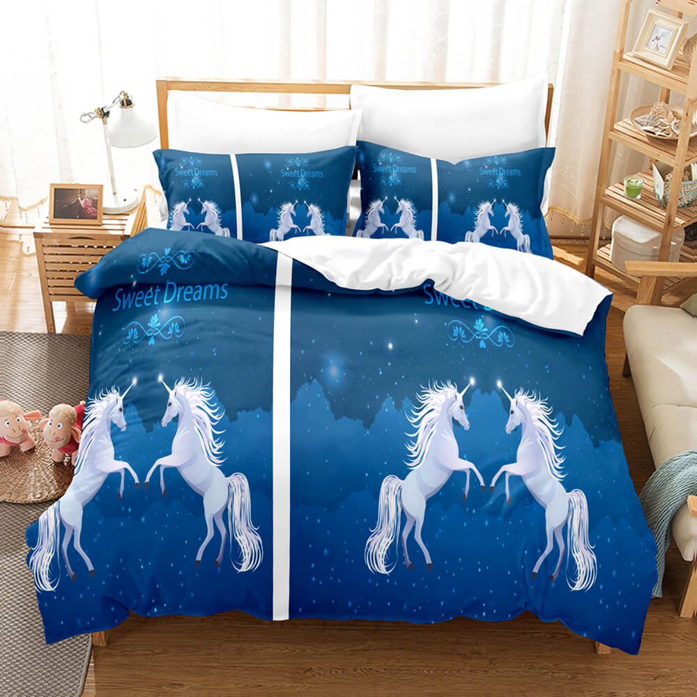 Cartoon Unicorn Bedding Set Quilt Covers Room Decoration (Online Order Only)