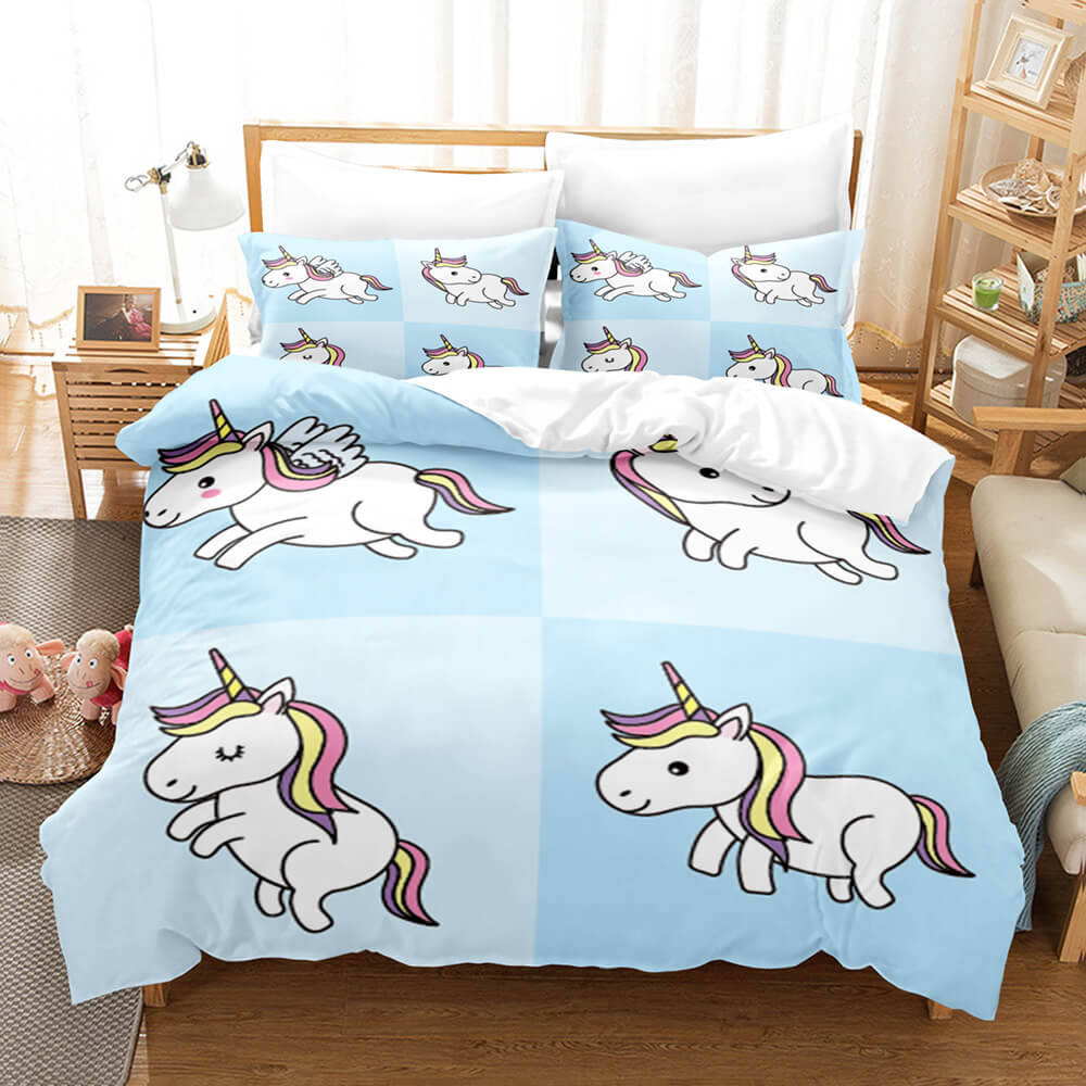 Cartoon Unicorn Bedding Set Quilt Covers Room Decoration (Online Order Only)