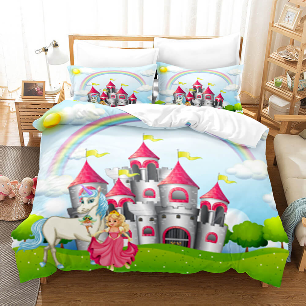 Cartoon Unicorn Bedding Set Quilt Covers Room Decoration (Online Order Only)