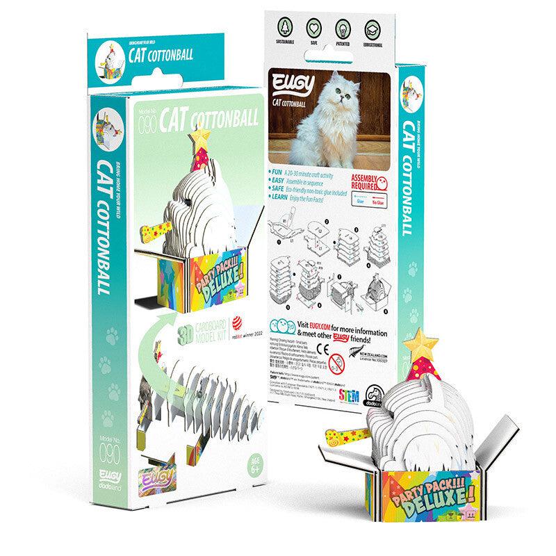 Cat Cottonball 3D Cardboard Model Kit Eugy (ONLINE ORDER ONLY)