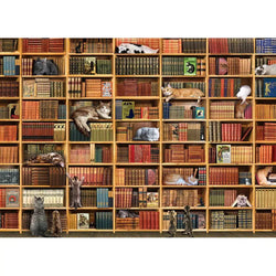 Cat Library 1000 Piece Jigsaw Puzzle Cobble Hill (ONLINE ORDER ONLY)