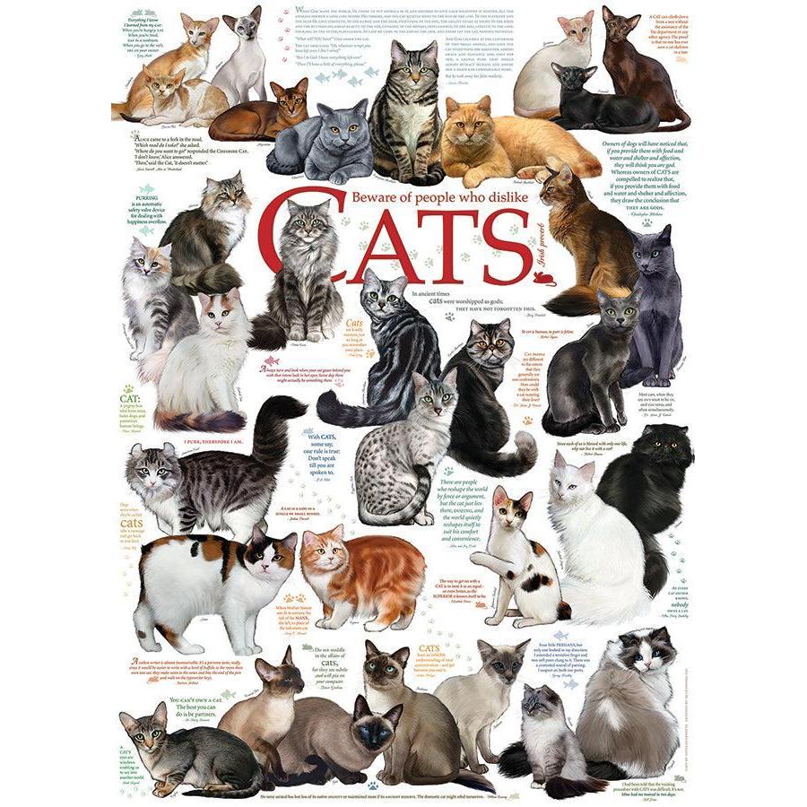 Cat Quotes 1000 Piece Jigsaw Puzzle Cobble Hill (ONLINE ORDER ONLY)