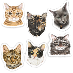 Faces Of Kitty Town Sticker Pack