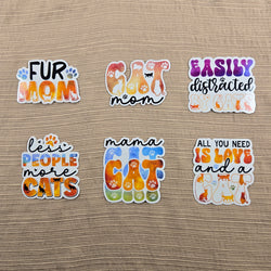 Cute Cat Mom Stickers (ONLINE ORDER ONLY)