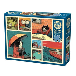 Cats Chillin' with Books 500 Piece Jigsaw Puzzle Cobble Hill (ONLINE ORDER ONLY)