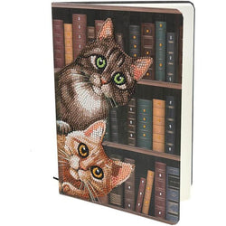 Cats in the Library Crystal Art Notebook Kit Craft Buddy (ONLINE ORDER ONLY)