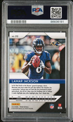 2018 PANINI PRIZM LAMAR JACKSON #212 - PSA 9 ROOKIE CARD (Online Order Only)