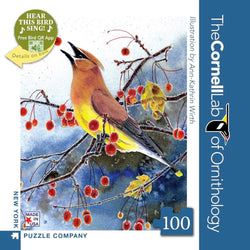 Cedar Waxwing 100 Piece Mini Jigsaw Puzzle NYPC (ONLINE ORDER ONLY)