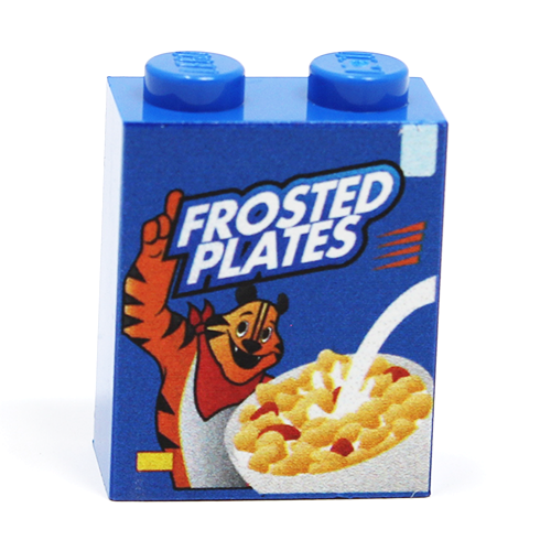 Frosted Plates Cereal - Custom Printed 1x2x2 Brick (Online Order Only)
