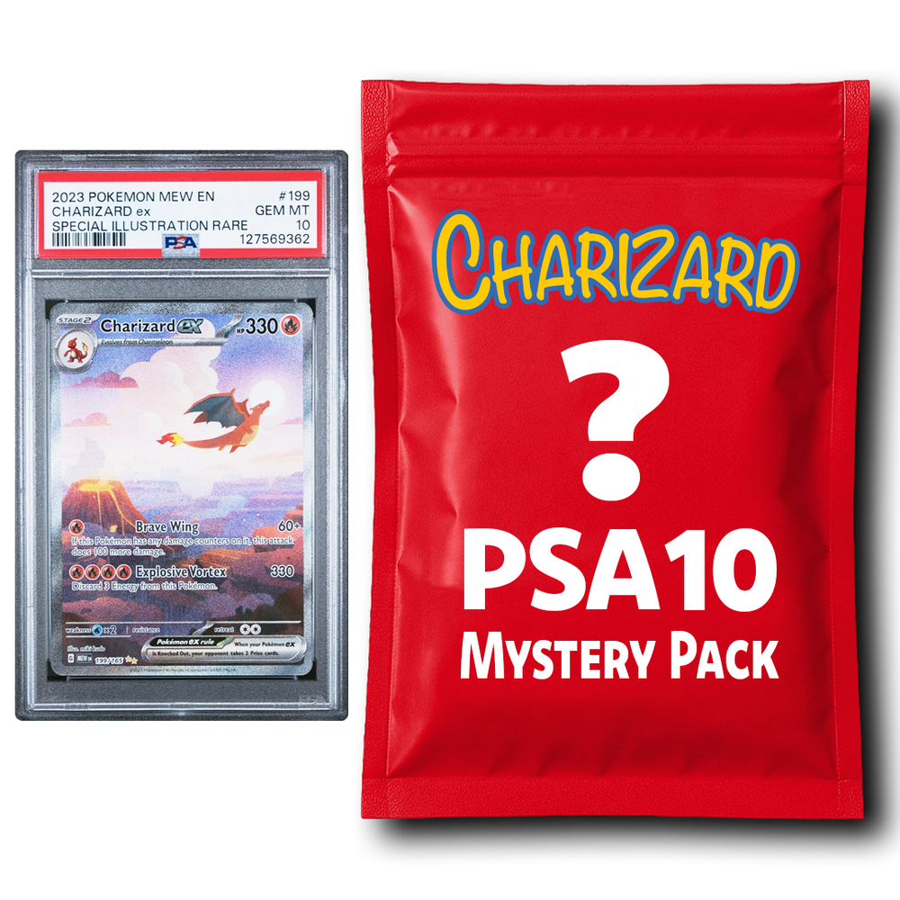 Charizard PSA 10 Graded PKM Card Mystery Pack Trading Card Game