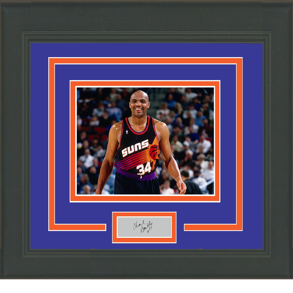 Framed Charles Barkley Facsimile Laser Engraved Signature Auto Phoenix Suns 11x14 Basketball Photo (ONLINE ORDER ONLY)