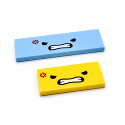 Angry Face Tiles for LEGO Set 10349 Happy Plants (ONLINE ORDER ONLY)