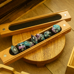 Cherry Wood DnD Dice Storage Box (ONLINE ORDER ONLY)