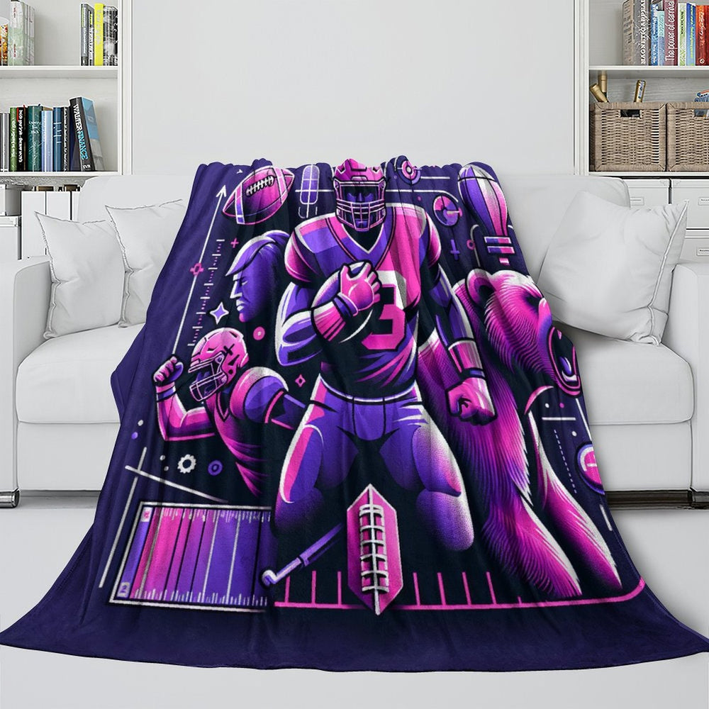 Chicago Bears Blanket Flannel Fleece Throw Room Decoration (Online Order Only)