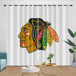 Chicago Blackhawks Curtains Blackout Window Drapes Room Decoration (Online Order Only)