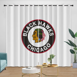 Chicago Blackhawks Curtains Blackout Window Drapes Room Decoration (Online Order Only)