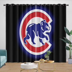 Chicago Cubs Curtains Blackout Window Drapes Room Decoration (Online Order Only)