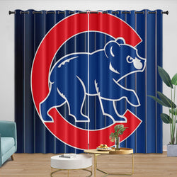 Chicago Cubs Curtains Blackout Window Drapes Room Decoration (Online Order Only)