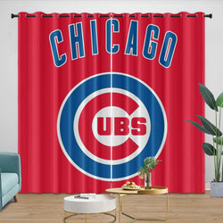 Chicago Cubs Curtains Blackout Window Drapes Room Decoration (Online Order Only)