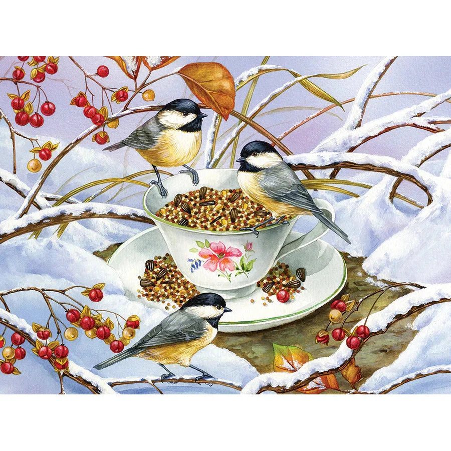 Chickadee Tea 275 Large Piece Jigsaw Puzzle Cobble Hill (ONLINE ORDER ONLY)