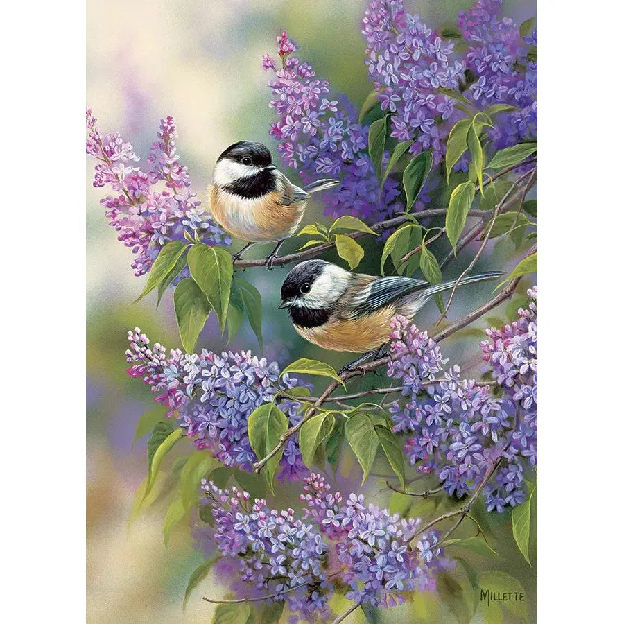 Chickadees & Lilacs 1000 Piece Jigsaw Puzzle Cobble Hill (ONLINE ORDER ONLY)