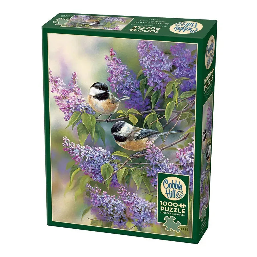 Chickadees & Lilacs 1000 Piece Jigsaw Puzzle Cobble Hill (ONLINE ORDER ONLY)