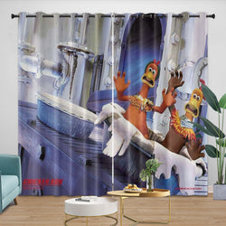 Chicken Run Curtains Pattern Blackout Window Drapes (ONLINE ORDER ONLY)