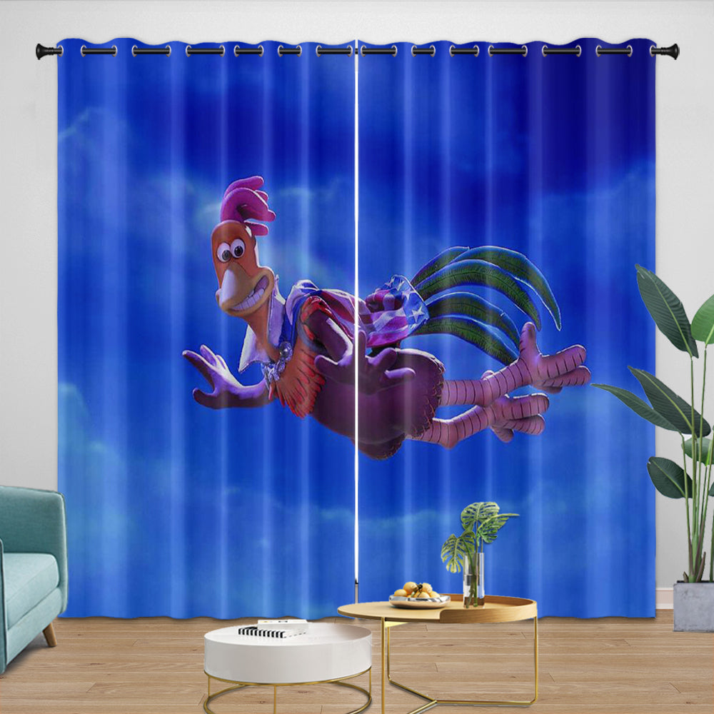 Chicken Run Curtains Pattern Blackout Window Drapes (ONLINE ORDER ONLY)