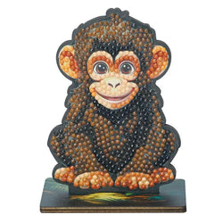 Chimp "Jungle" Crystal Art Buddies Kit Craft Buddy (ONLINE ORDER ONLY)
