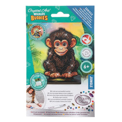Chimp "Jungle" Crystal Art Buddies Kit Craft Buddy (ONLINE ORDER ONLY)