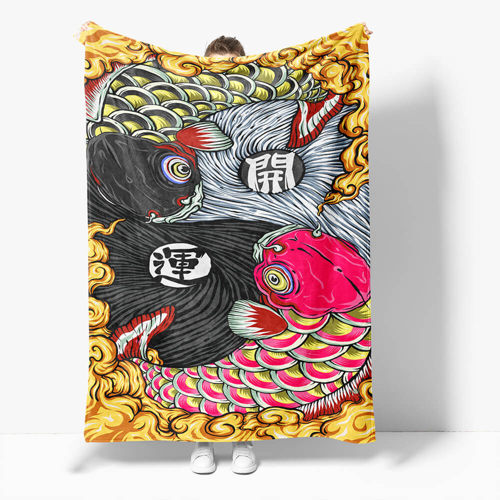 Chinese National Tide Elements Flannel Fleece Throw Cosplay Blanket (Online Order Only)
