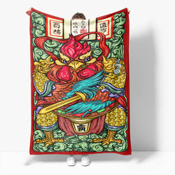 Chinese National Tide Elements Flannel Fleece Throw Cosplay Blanket (Online Order Only)