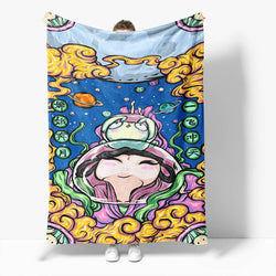 Chinese National Tide Elements Flannel Fleece Throw Cosplay Blanket (Online Order Only)