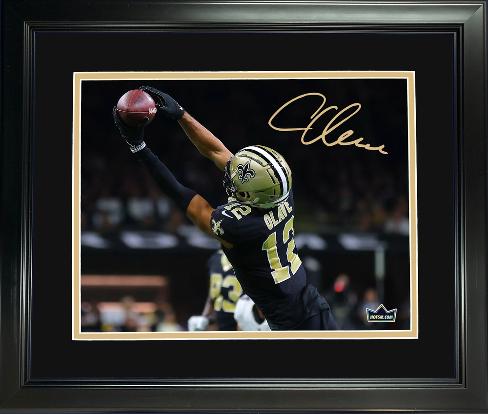 Framed Chris Olave New Orleans Saints Facsimile Laser Engraved Signature Auto 11"x14" Football Photo HOFSM Holo (ONLINE ORDER ONLY)