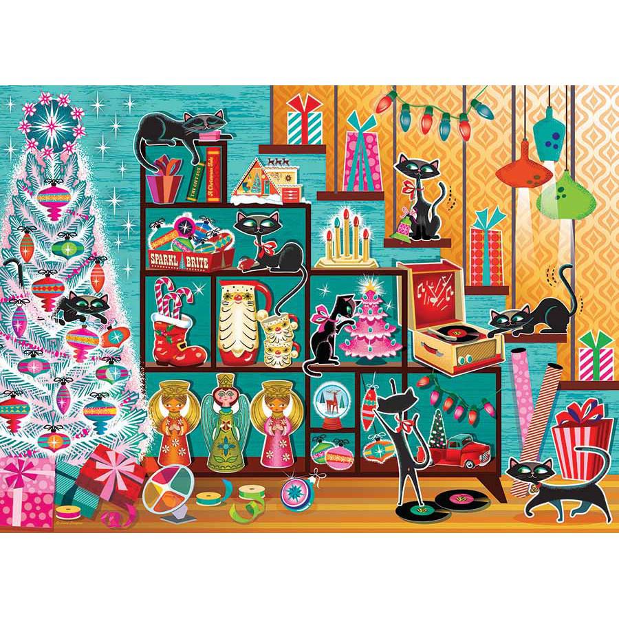 Christmas Cats 1000 Piece Jigsaw Puzzle Cobble Hill (ONLINE ORDER ONLY)
